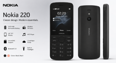 NOKIA 220 MOBILE BLACK