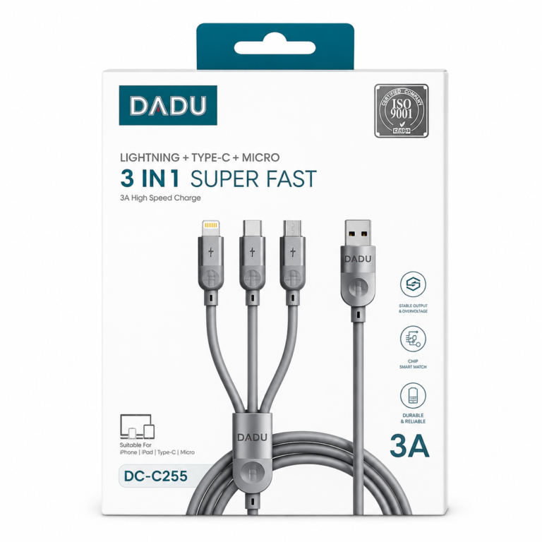 DADU 3-in-1 Fast Charging & Data Sync Cable Model DC-C255