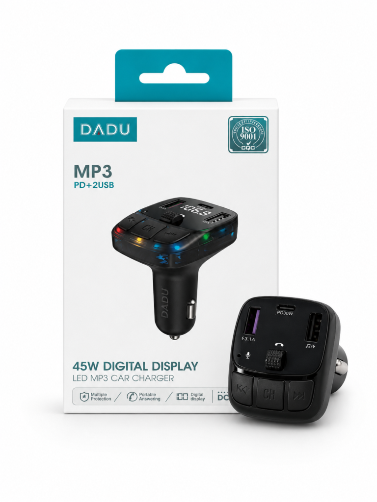 DADU 45W Digital Display LED MP3 Bluetooth Car Charger PD30W 2USB