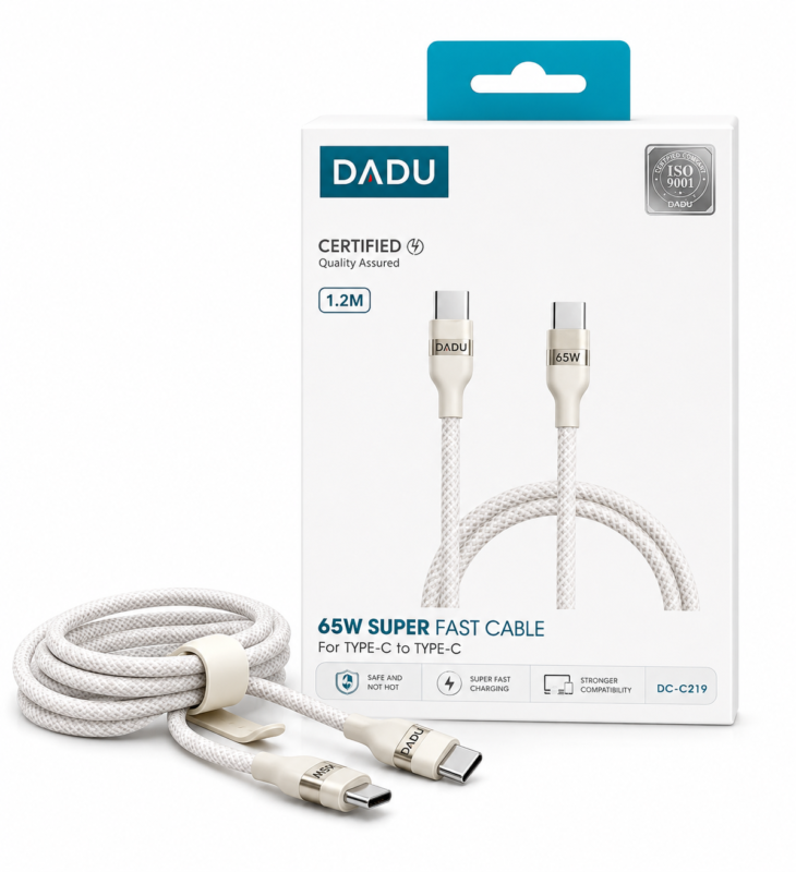 DADU 65W 1.2M Type-C to Type-C Super Fast Cable Model DC-C219