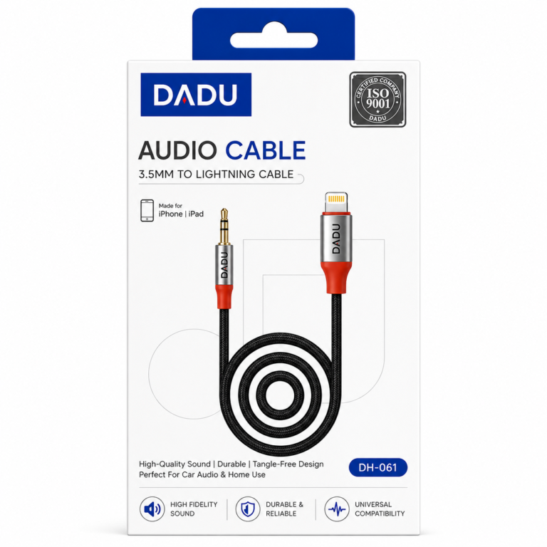 DADU DH-61 3.5mm AUX to Lightning Audio Cable 1M
