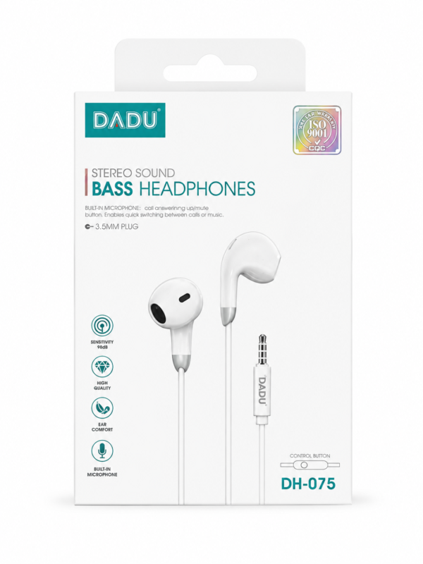 DADU DH-075 Stereo Sound Bass 3.5mm Earphones