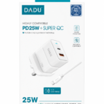 DADU DC-338-D 25W PD + Super QC Wall Charger with Type-C to Lightning Cable