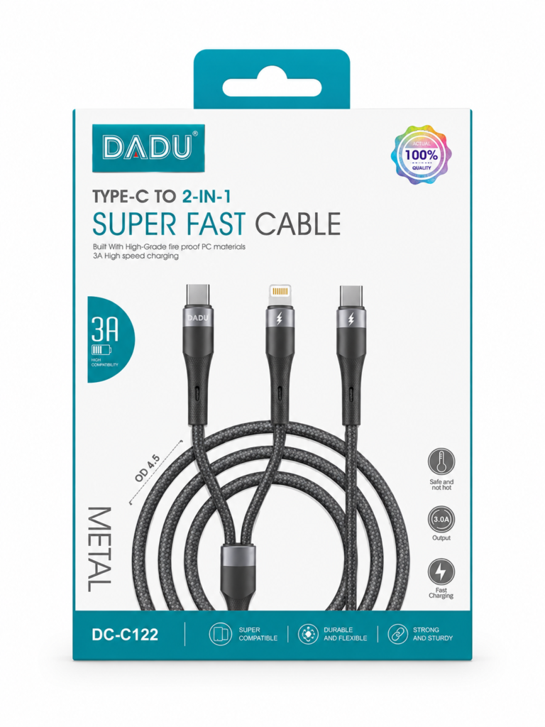 DADU DC-C122 Type-C to 2-in-1 3A Super Fast Cable