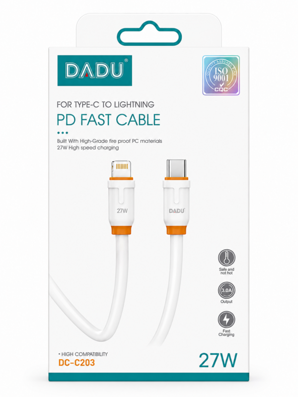 DADU DC-C203 Type-C to Lightning 27W PD 1M Silicon Fast Cable
