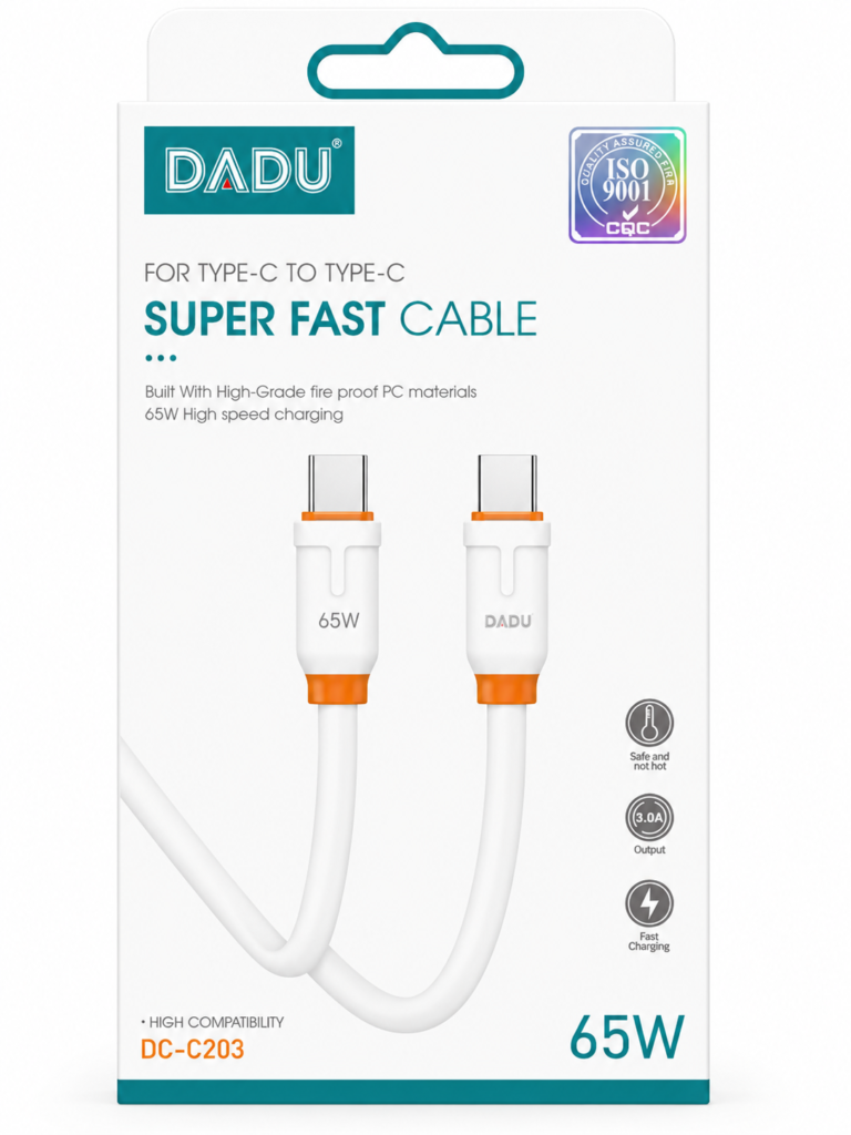 DADU DC-C203 Type-C to Type-C 65W 1M Silicon Super Fast Cable