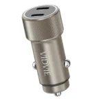 VIDVIE CC543 Dual Type-C 33W Fast Car Charger (Aluminum Alloy)image-1