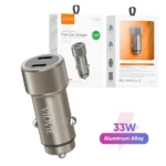 VIDVIE CC543 Dual Type-C 33W Fast Car Charger (Aluminum Alloy) - Image 6