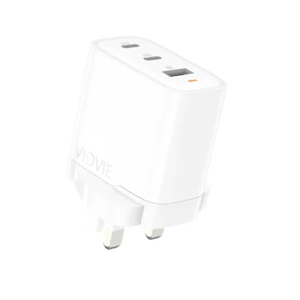 VIDVIE PLB166 Dual Type-C & USB 66W PD Fast Charger (LED Indicator)image-1