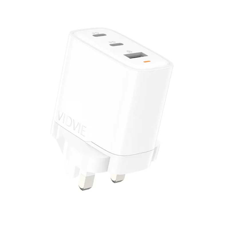 VIDVIE PLB166 Dual Type-C & USB 66W PD Fast Charger (LED Indicator)image-1
