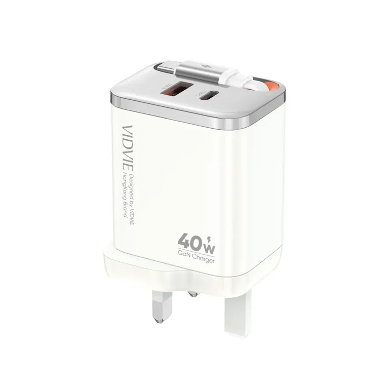VIDVIE XL-PLB127 Retractable Cord 40W GaN Fast Chargerimage-01