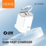 VIDVIE XL-PLB127 Retractable Cord 40W GaN Fast Charger - Image 2