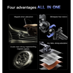 YESIDO C158 2-In-1 Magnetic Brackets For Air Vent And Dashboard - Image 2