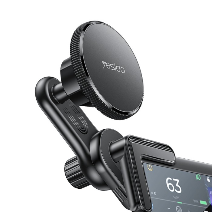 YESIDO C213 Floating Screen Magnet Car Holder (For iPhone 12–16 Series)image-1