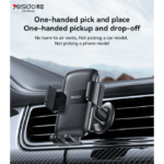 YESIDO C251 Floating Screen Magnet Car Holder (For iPhone 12–16 Series) - Image 3