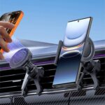 YESIDO C253 2-in-1 Magnetic Air Vent Car Phone Holder (Foldable Clamp) - Image 2