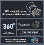YESIDO C266 Multi-Angle Magnetic Phone Holder For Dashboard & Windshield - Image 3