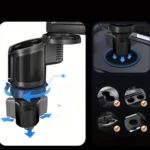 YESIDO C274 4-in-1 Multifunctional Car Cup Holder Tray Stand (With Phone Holder) - Image 5