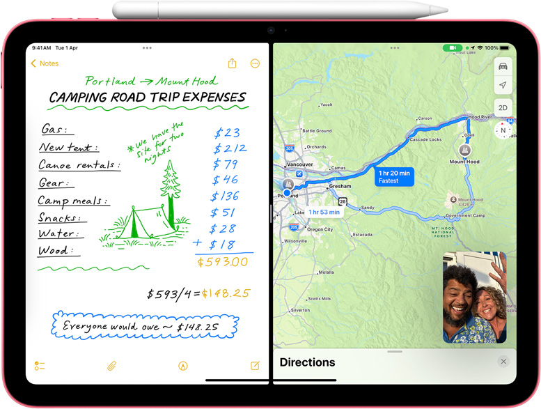 Apple iPad 11 Multitasking Workflow Apple iPad 11 multi app layout