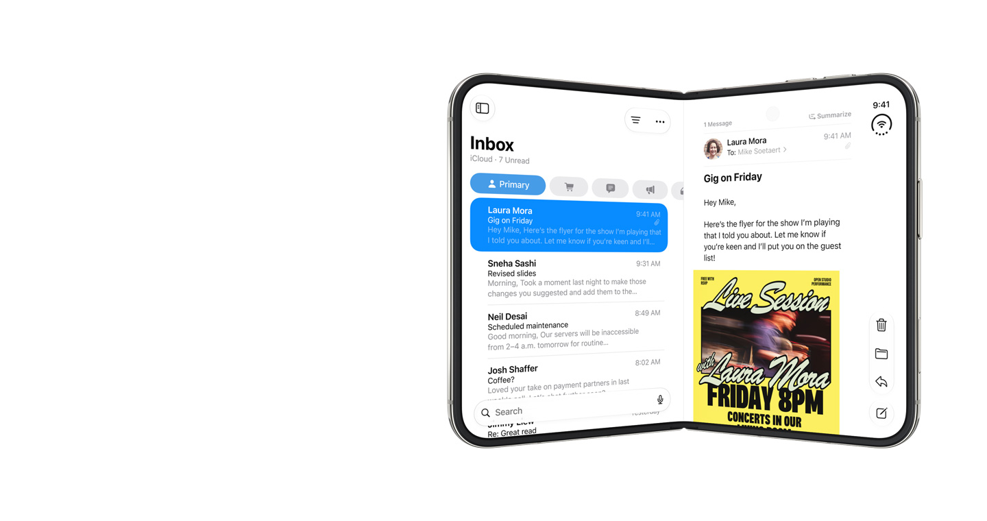 Foldable mode configuration