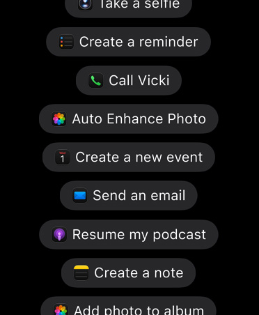Siri AI app actions